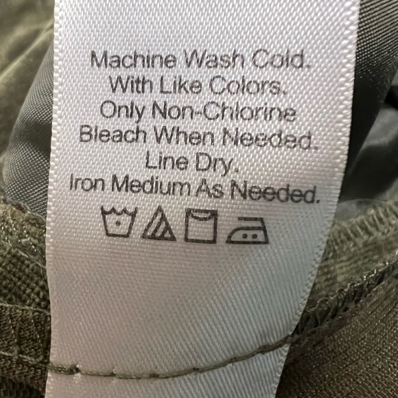 COLDWATER CREEK WHISPER CORDUROY DARK OLIVE WIDE LEG TROUSERS PANTS SIZE 18W - Picture 5 of 9